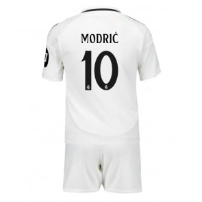 Real Madrid Luka Modric #10 Dětské Domácí dres komplet 2024-25 Krátký Rukáv (+ trenýrky)